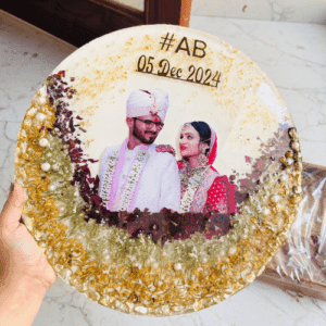 Round Resin Varmala Frames – Preserve Your Special Moment Forever