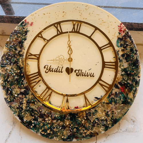 Timeless Varmala Preservation Resin Clock - Image 2