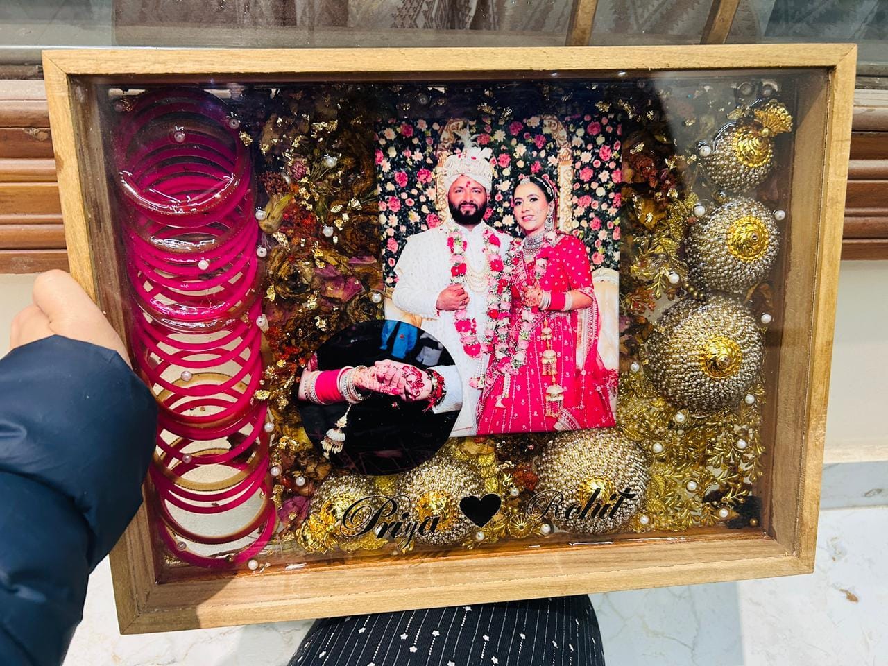 Rectangle Teakwood Eternal Love Frame — A Forever Keepsake - Image 2