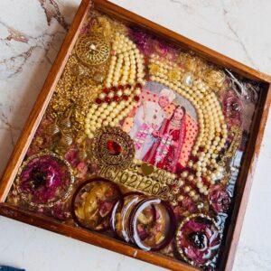 Square Teakwood Frames – Resin Varmala Preservation