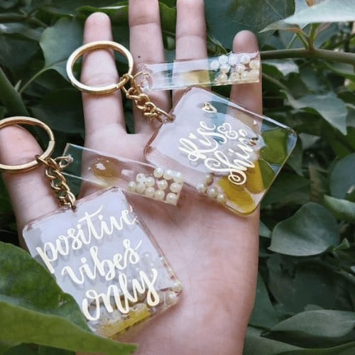 Love Quote Resin Keychain