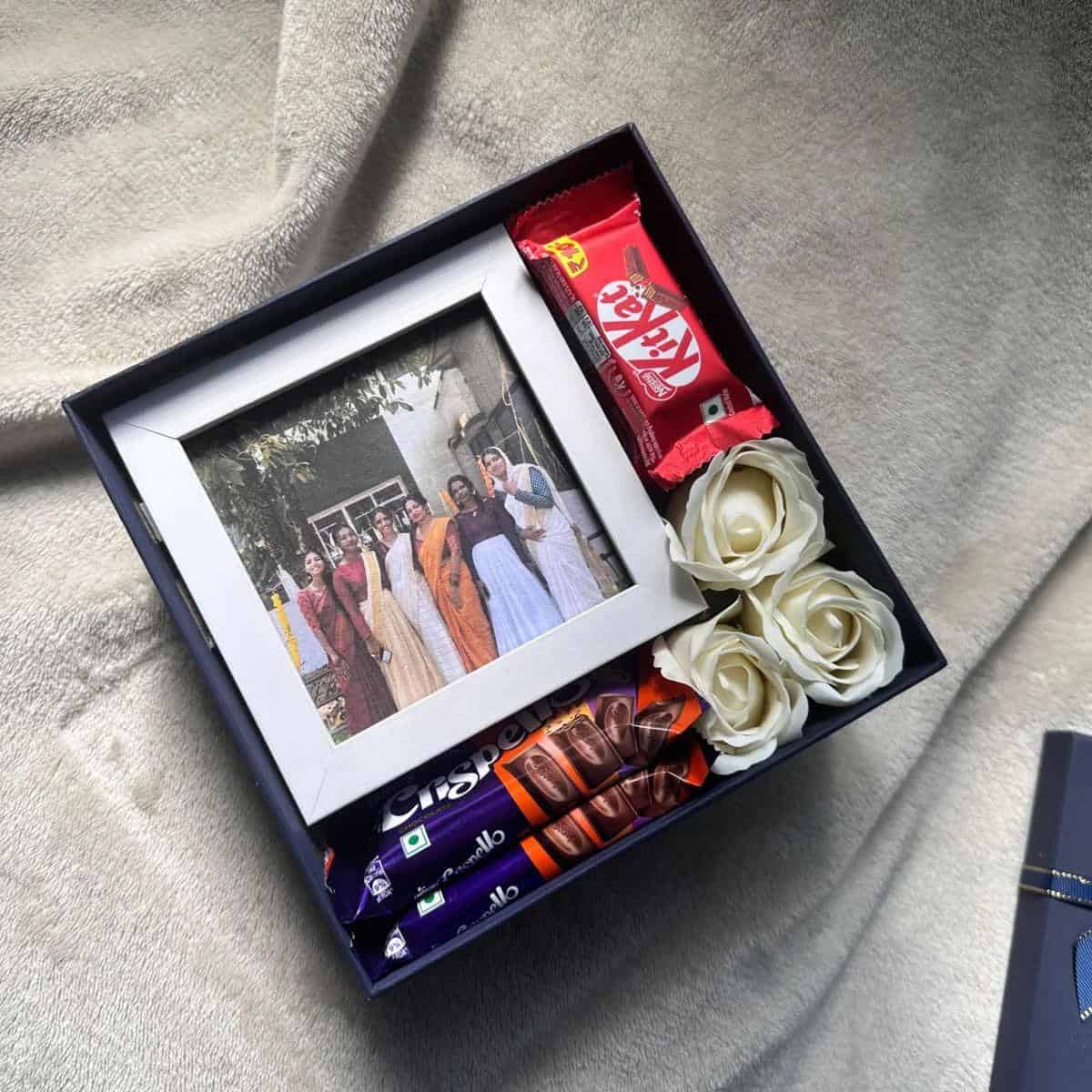 Forever Memories – Rose Day Personalized Chocolate & Photo Gift Box