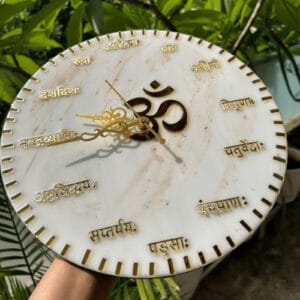 Om Resin Wall Clock