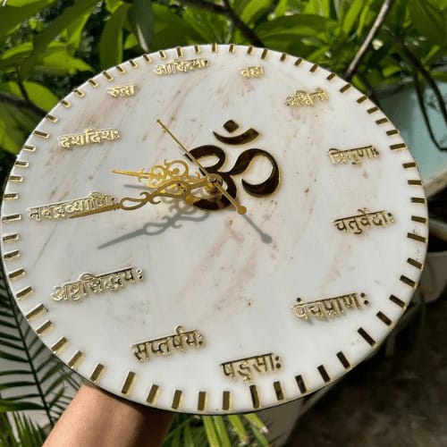 Om Resin Wall Clock