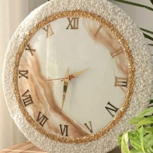 Marble Luxe Resin Wall Clock