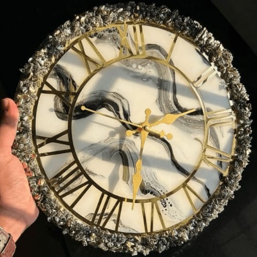 Marble Resin Wall Clock