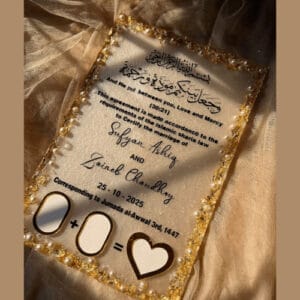 Luxury Wedding Thumb Impression Resin Frame