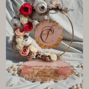 Luxury Personalized Resin Hoop Ring Platter