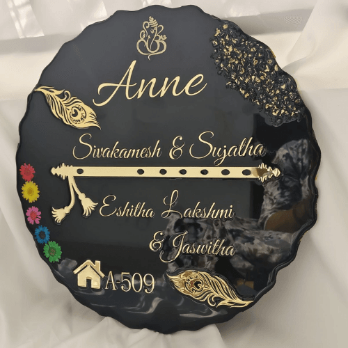 Peacock Resin Name Plate